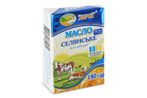 Масло Селянське солодковершкове 72,5% 180г ЗароГ