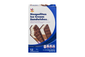 Ahold Neapolitan Ice Cream Sandwiches - 12 CT
