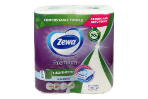 Полотенца кухонные 2-х слойные Extra Long Premium Zewa 2шт