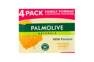 Мыло твердое Молочко и мед Indulging delight Naturals Palmolive 4х90г