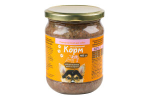 Корм д/собак Українська зірка 460 г з м’ясом телятини/рисом та морквою