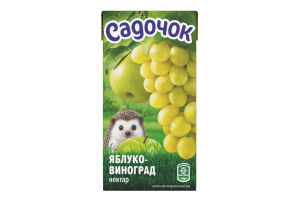 Нектар освітлений пастеризований Яблуко-виноград Садочок т/п 500мл