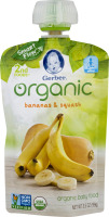 Gerber Organic Baby Food Bananas & Squash