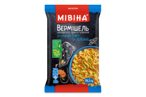 Вермишель быстрого приготовления неострая со вкусом сыра и зеленью Мівіна м/у 59.2г