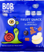 Снек фруктово-ягідний Яблуко-чорниця від 12місяців 20г Bob Snail