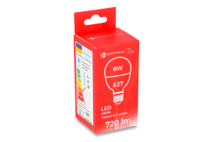 Лампа світлодіодна LED куля E27 4100K 8W G45 Electro House