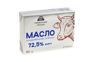 Масло солодковершкове 72.5% Селянське Рожищенський сирзавод м/у 180г