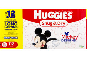 Huggies Snug & Dry Diapers 6/Over 35 lbs. - 112 CT