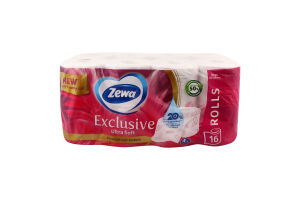 Бумага туалетная 4-х слойная Ultra Soft Exclusive Zewa 16шт
