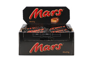 Батончик з нугою та карамеллю вкритий молочним шоколадом Mars м/у 51г