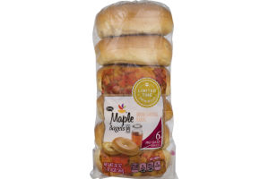 Ahold Pre-Sliced Bagels Maple - 6 CT