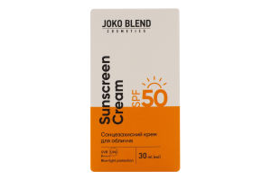 Крем д/обличчя сонцезахисний SPF50 30мл Joko Blend
