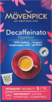 Кава натуральна смажена мелена в капсулах Espresso Decaffeinato Movenpick к/у 57г