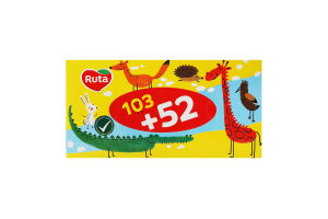 Серветки косметичні 2-х шарові Ruta 155шт