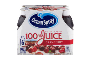 Ocean Spray 100% Juice Cranberry - 6 CT