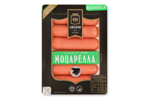 Сосиски С сыром Моцарелла Gremio в/с лоток 280г