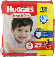 Huggies Snug & Dry Diapers Size 4 - 29 CT