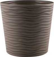 Вазон д/квітів Фьюжн капучино з вставкою низький 16*14,5см Алеана