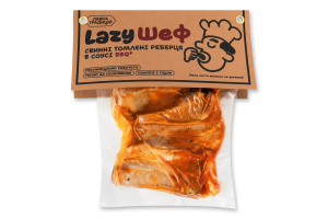 Ребра свиные томленые в соусе BBQ Lazy Шеф кг