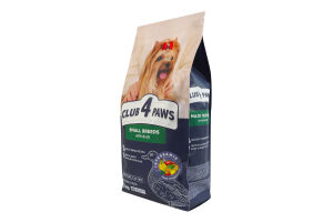 Корм сухой полнорационный для взрослых собак для мелких пород С уткой Premium Club 4 Paws м/у 2кг