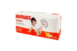 Подгузники для детей 7-18кг 4 Classic Huggies 48шт