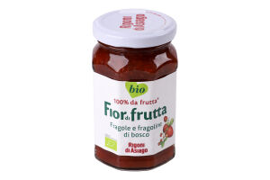 Джем клубнично-земляничный органический пастеризованный Bio Fiordifrutta с/б 260г