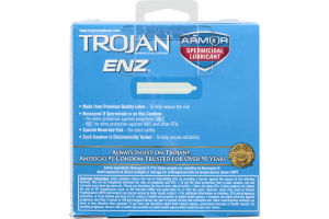 Trojan ENZ Armor Spermicidal Lubricant Premium Latex Condoms - 36 CT