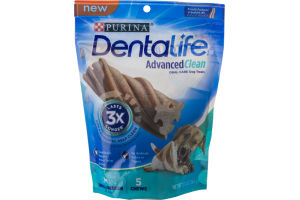 Purina DentaLife Advanced Clean Oral Care Dog Treats Chews Small/Medium - 5 CT