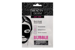 Маска для обличчя пінна тканинна Bubble Beautyderm 25мл