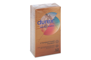 Презервативы из синтетического латекса с силиконовой смазкой Натуральные ощущения Durex 12шт