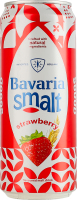 Напиток солодовый 0.33л 0% безалкогольный газированный Strawberry Bavaria Smalt ж/б