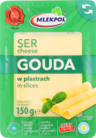 Сир Mlekpol Гауда копчена нарізка 45%