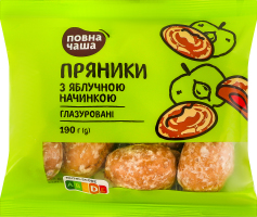 Пряники глазированные с яблочной начинкой Повна Чаша м/у 190г
