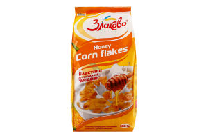 Пластівці кукурудзяні глазуровані цукровою глазур'ю Медові Злаково м/у 300г