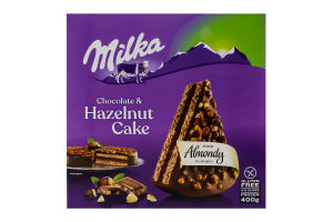 Торт з фундуком Chocolate&Hazelnut Milka Almondy к/у 400г