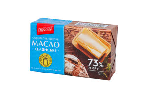 Масло 73% крестьянское сладкосливочное Глобино м/у 180г