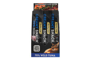 Лакомство для котов Нежное пюре из мякоти тихоокеанского тунца и креветок Lucky Star м/у 10г