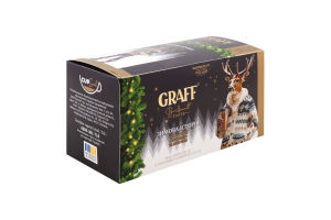 Чай черный байховый с корицей и яблоком Зимняя история Graff к/у 20х1.8г