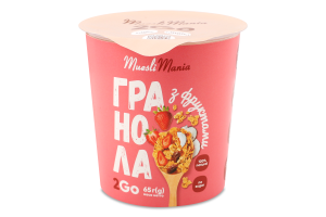 Гранола з фруктами 65г стакан Muesli Mania