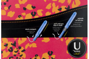 U by Kotex Click Regular & Super Tampons Unscented - 34 PK