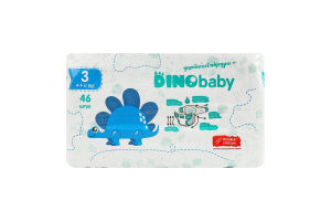 Подгузники для детей 4-9кг 3 Dinobaby 46шт