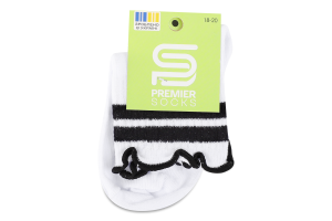 Шкарпетки Premier socks висок рюш смуж білі р18-20
