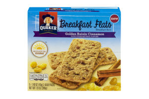 Quaker Breakfast Flats Bars Golden Raisin Cinnamon - 5 CT