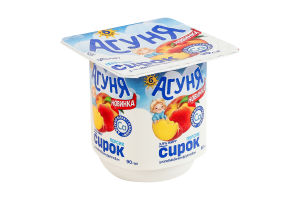 Творожок 3.9% для детей от 6мес Персик Агуня ст 90г