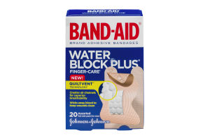 Band-Aid Finger-Care Adhesive Bandages Water Block Plus - 20 CT