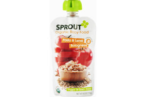 Sprout Organic Baby Food Pasta Lentil Bolognese
