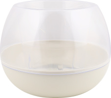 Горщик д/квітів Сфера біла троянда 14см Алеана