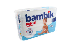 Трусики-підгузники для дітей 12-17кг 5 Pants Bambik 34шт