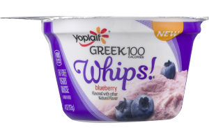 Yoplait Greek 100 Whips! Fat Free Yogurt Mousse Blueberry