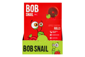 Конфеты фруктовые натуральные Яблоко-вишня Roll Bob Snail к/у 10х10г